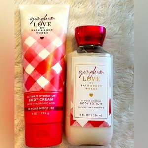 New! Bath and Body Works Gingham Love Set